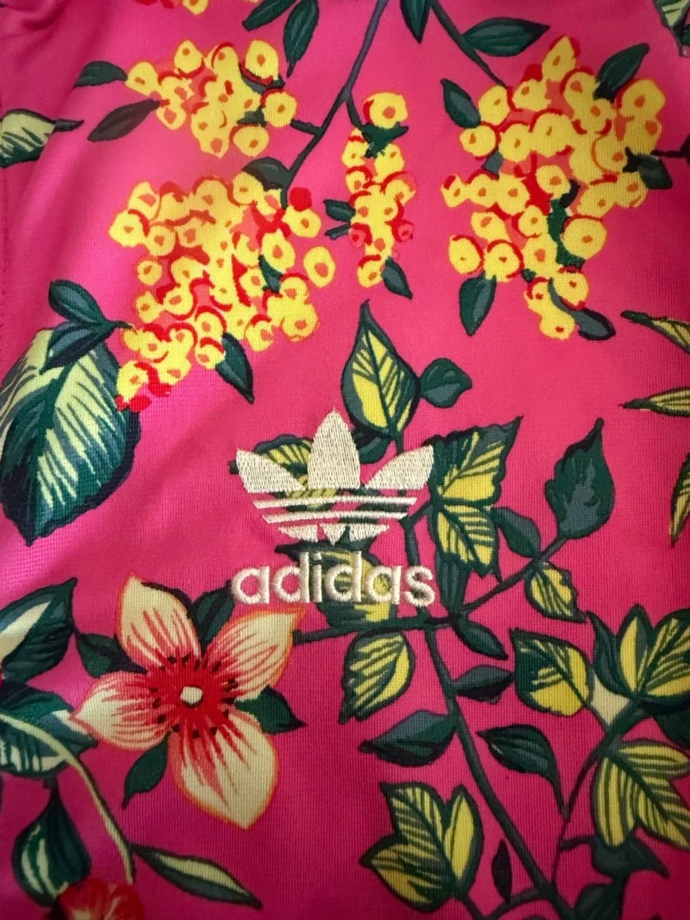 ADIDAS FARM RIO Jacket Women 34/XS JARDINETO Floral Firebird Trefoil - Picture 5 of 9